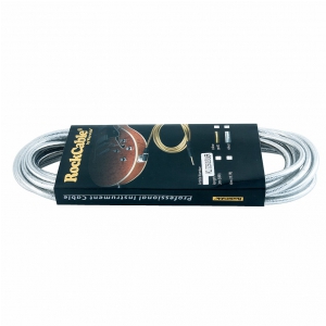 RockCable kabel instrumentalny - angled TS (6.3 mm / 1/4), silver - 6 m / 19.7 ft.