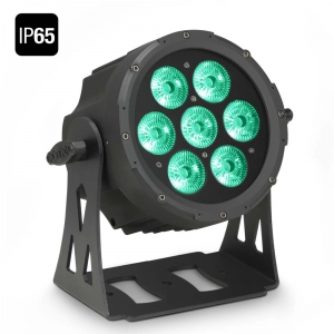 Cameo FLAT PRO 7 IP65 - 7 x 10 W FLAT LED Outdoor RGBWA PAR - reflektor LED w czarnej obudowie IP65