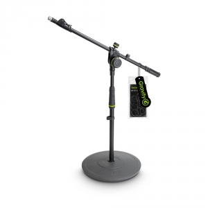 Gravity MS 2222 B Statyw mikrofonowy, krtki, z okrg podstaw i dwupunktow regulacj wysignika wysuwanego 