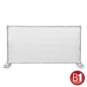 Adam Hall 0159 X BAU 3 - Osłona ogrodzeniowa, gaza typu 800, 1,76 x 3,41 m, z oczkami, biała