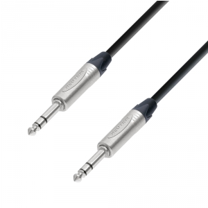 Adam Hall Cables K5 BVV 0150 - Kabel krosowy Neutrik jack stereo 6,3 mm - jack stereo 6,3 mm, 1,5 m