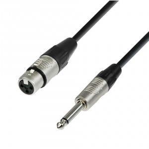 Adam Hall Cables K4 MFP 0600 - przewd mikrofonowy REAN XLR eskie - jack mono 6,3 mm, 6 m