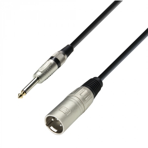 Adam Hall Cables K3 MMP 0600 - przewd mikrofonowy XLR mskie - jack mono 6,3 mm, 6 m