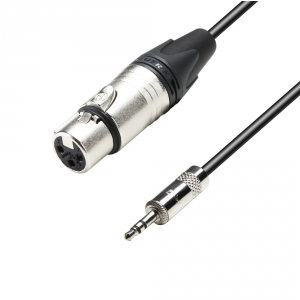 Adam Hall Cables K5 MYF 0150 - przewd mikrofonowy Neutrik XLR eskie - jack stereo 3,5 mm, 1,5 m