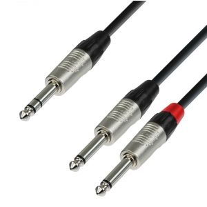 Adam Hall Cables K4 YVPP 0150 - Kabel audio REAN jack stereo 6,3 mm - 2 x jack mono 6,3 mm, 1,5 m