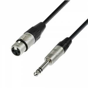 Adam Hall Cables K4 BFV 0500 - przewd mikrofonowy REAN XLR eskie - jack stereo 6,3 mm, 5 m