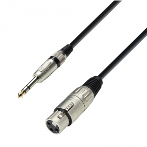 Adam Hall Cables K3 BFV 1000 - przewd mikrofonowy XLR eskie - jack stereo 6,3 mm, 10 m