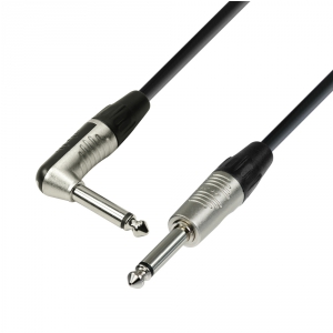 Adam Hall Cables K4 IPR 0300 - Kabel instrumentalny REAN jack mono 6,3 mm - jack mono 6,3 mm wtyczka ktowa, 3,0 m