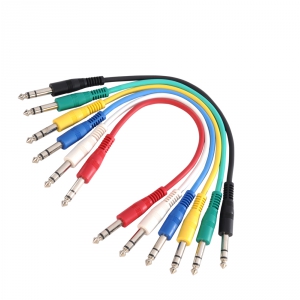 Adam Hall Cables K3 BVV 0090 SET - Zestaw 6 kabli krosowych jack stereo 6,3 mm - jack stereo 6,3 mm, 0,9m