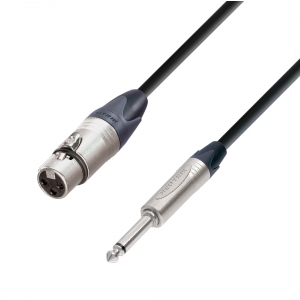 Adam Hall Cables K5 MFP 0150 - przewd mikrofonowy Neutrik XLR eskie - jack mono 6,3 mm, 1,5 m