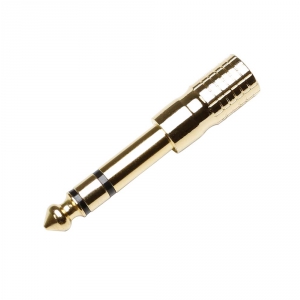 Adam Hall Connectors 7543 G - Adapter jack stereo 3,5 mm �e�ski na jack stereo 6,3 mm m�ski, poz�acany