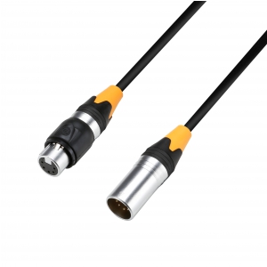 Adam Hall Cables K 4 DGH 0150 IP 65 - Kabel DMX i AES/EBU: 5-stykowe, męskie XLR - żeńskie XLR, IP65, 1,5 m