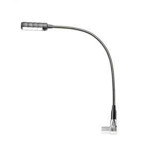 Adam Hall Stands SLED 1 ULTRA XLR 3 AC - Zakrzywiona lampka z wysignikiem typu ?gsia szyja″, 3-stykowym zczem XLR, 4 diodami LED COB i wyborem kolorw