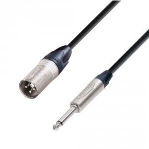 Adam Hall Cables K5 MMP 0500 - przewd mikrofonowy Neutrik XLR mskie - jack mono 6,3 mm, 5 m