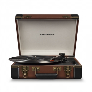 CROSLEY CR6019D-BR Executive gramofon walizkowy, brzowy