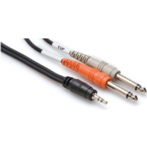 Hosa CMP-153 kabel breakout TRS 3.5 - 2 x TS 6.35, 0.91m