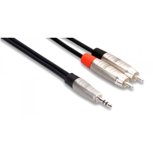 Hosa HMR-010Y kabel PRO TRS 3.5mm - 2 x RCA, 3m