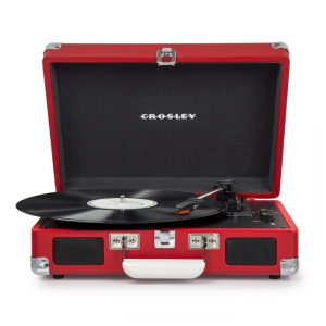 CROSLEY CR8005D-RE Cruiser Deluxe gramofon walizkowy, czerwony