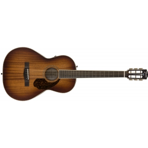 Fender PM-2E Parlor Limited, Ovangkol Fingerboard, Aged Cognac Burst w/case gitara elektroakustyczna
