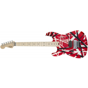 Fender Striped Series LH R/B/W, Maple Fingerboard, Red, Black and White Stripes