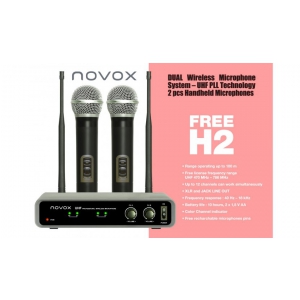 Novox Free H2 mikrofon bezprzewodowy podwójny doręczny,  (...)