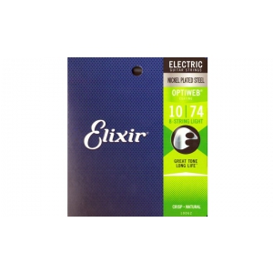 Elixir 19062 Optiweb Light struny do gitary elektrycznej 10-74  8-strunowej