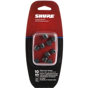 Shure EABKF1-10M czarne nakładki piankowe do serii SE poza SE102, rozmiar M, (5 par)