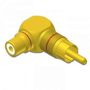 Adam Hall Connectors KCVC 215 - Adapter k�towy z cinch m�skie na cinch �e�skie