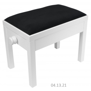 MStar Sonata �awa do pianina, kolor: bia�y mat, siedzisko czarny welur