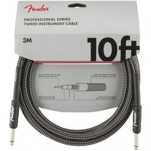 Fender Professional Series Instrument Cable 10' Grey Tweed  (...)