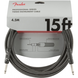 Fender Professional Series Instrument Cable 15' Grey Tweed  (...)