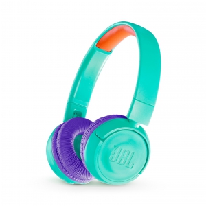 JBL JR300BT, bluetooth turkusowe słuchawki nauszne dla dzieci
