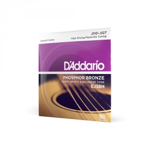 D′Addario EJ-38H struny do gitary akustycznej Phosphor Bronze, High Strung/Nashville Tuning, 10-27