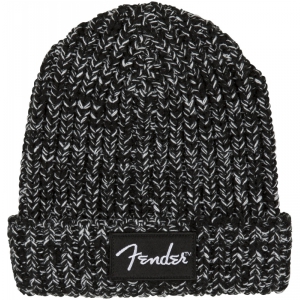 Fender Chunky Knit Beanie, Black & White czapka