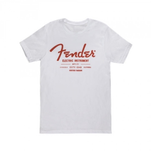 Fender Electric Instruments Men′s T-Shirt, White, L koszulka