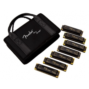 Fender Blues DeVille Harmonica, Pack of 7, with Case harmonijka