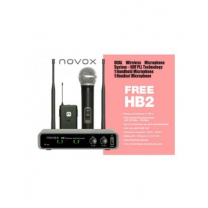 Novox Free HB2 mikrofon bezprzewodowy podwjny, dorczny +  (...)