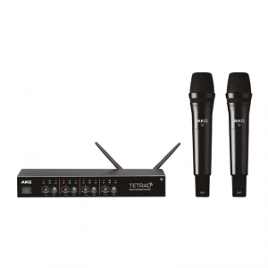 AKG DMS Tetrad Vocal Set system bezprzewodowy cyfrowy (2,4 GHz), odbiornik 4-kanaowy, podwjny mikrofon dorczny D5