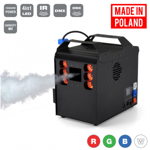 Flash Pro Machine Fog / Geizer 1500W 6x10W RGBW, DMX, Pilot - wytwornica dymu