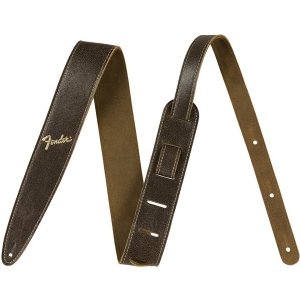 Fender 2″ Distressed Leather Strap, Brown pasek
