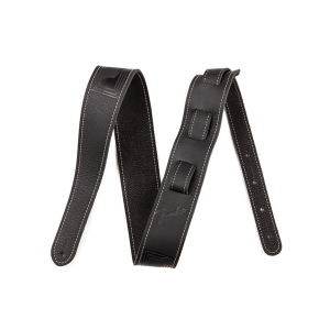 Fender Monogram Leather Strap, Black pasek
