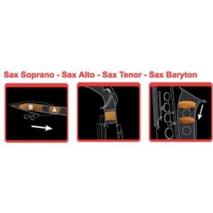 Saxmute (723002) Saksofon tumik Saksofon sopranowy z dwoma szyjkami