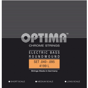 Optima 4199L (680465) struny do gitary basowej Chrome Strings Round Wound Long Scale Komplet
