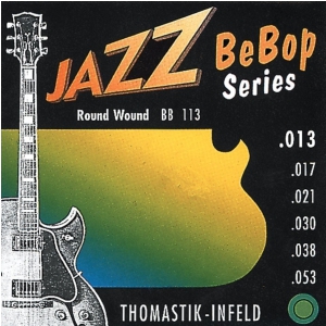 Thomastik BB113 (676827) Struny do gitary elektrycznej Jazz BeBop Series Nickel Round Wound Komplet