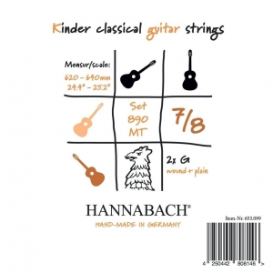 Hannabach (653092) 890 MT struna do gitary klasycznej 7/8, menzura 62-64cm (medium) - H/B2