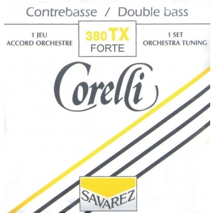 Savarez (642179) Corelli struny do kontrabasu (orkiestrowe) - Set (4/4 i 3/4) super mocna - 380TX