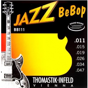Thomastik BB111 (676807) Struny do gitary elektrycznej Jazz BeBop Series Nickel Round Wound Komplet