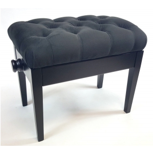 MStar Ex �awa koncertowa do pianina, kolor: czarny mat, siedzisko: czarny welur pikowany