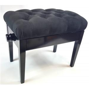 MStar Ex �awa koncertowa do pianina, kolor: czarny po�ysk, siedzisko: czarny welur pikowany