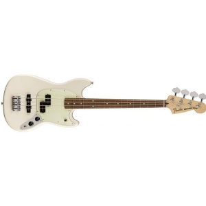 Fender Mustang Bass PJ, Pau Ferro Fingerboard, Olympic White gitara basowa